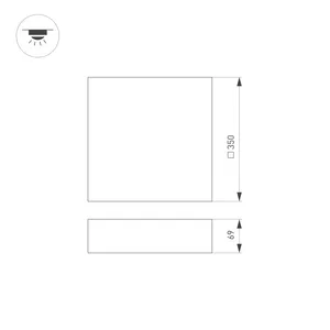 Светильник IM-QUADRO-EMERGENCY-3H-S350x350-33W Warm3000 (BK, 120 deg, 230V) (Arlight, IP40 Металл, 2 года)