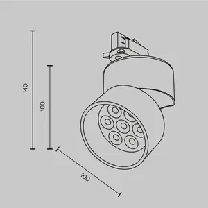 Трековый светильник Technical TR199-3-15W4K-M-B