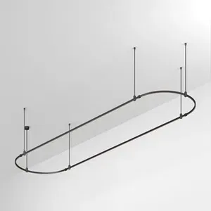 Основание ART-APRIORI-OVAL-ROD-800-4000x1000 (BK) (Arlight, IP20 Металл, 3 года)