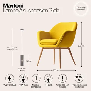 Подвесной светильник Maytoni P011PL-01CH