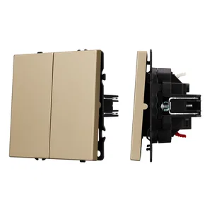 ARL NOBE Выключатель проходной 2 кл софт-тач золотой песок SWT-MKP2-SFPL-GD (250V, 10A) (Arlight, -)
