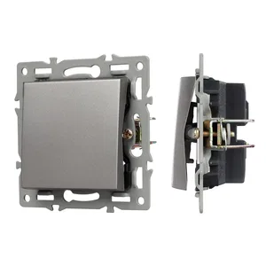 Механизм выключателя одноклавишный проходной SWT-MKP1-PL-GR (250V, 16A) (Arlight, -)