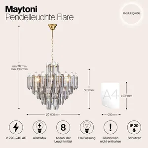 Подвесной светильник Maytoni DIA200PL-08G