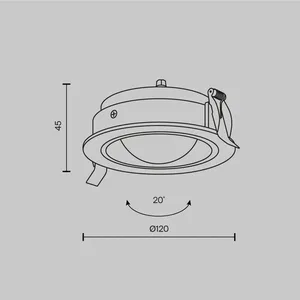 Встраиваемый светильник Technical DL105-12W3K-B