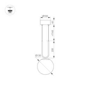 Светильник SP-BEADS-HANG-U-R130-10W Warm3000 (BK, 275 deg, 230V) (Arlight, IP20 Металл, 5 лет)