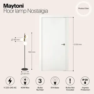 Напольный светильник (торшер) Maytoni MOD048FL-03G
