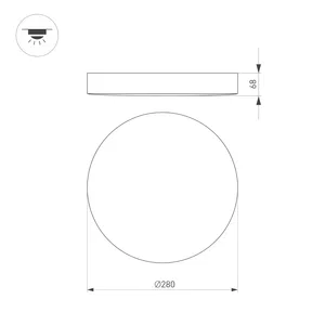 Светильник IM-FLOWER-EMERGENCY-3H-R280-15W Day4000-MIX (BK, 110 deg, 230V) (Arlight, IP54 Пластик, 2 года)