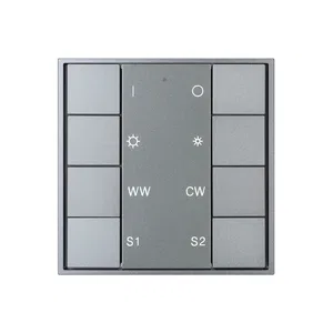INTELLIGENT ARLIGHT Кнопочная панель DALI-201-23-1G-2SC-MIX-DT8-IN Silver (BUS, Frame) (IARL, IP20 Металл, 3 года)