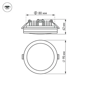 Светодиодная панель LTD-95SOL-10W White (Arlight, IP44 Пластик, 3 года)