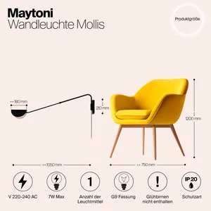 Настенный светильник (бра) Maytoni MOD126WL-01B1