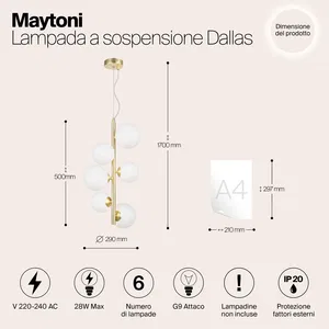 Подвесной светильник Maytoni MOD545PL-06BS