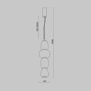 Подвесной светильник Maytoni MOD267PL-L32G3K