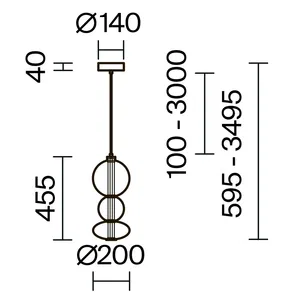 Подвесной светильник Maytoni MOD307PL-L24BS3K