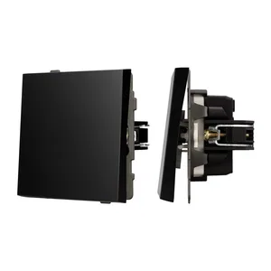 Механизм выключателя одноклавишный непроходной SWT-TENDO-MK01-PL-BK (230V, 10A) (Arlight, Черный)