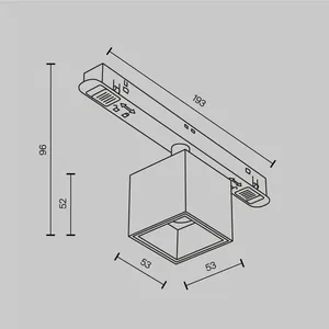 Трековый светильник Technical TR133-2-7W4K-B