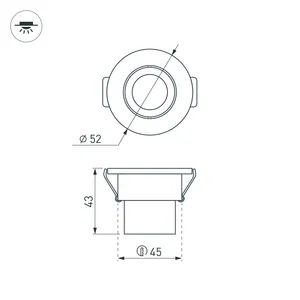 Светодиодный светильник LTM-R52WH 3W Warm White 30deg (Arlight, IP40 Металл, 3 года)