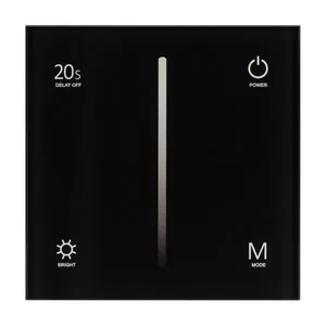 Панель SMART-P36-DIM-IN Black (230V, 1.2A, TRIAC, Sens, 2.4G) (Arlight, IP20 Пластик, 5 лет)