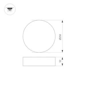 Светильник IM-RONDO-EMERGENCY-3H-R250-33W Warm3000 (WH, 120 deg, 230V) (Arlight, IP40 Металл, 2 года)