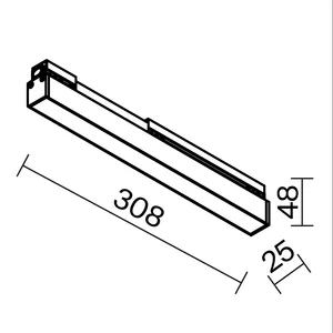 Уличный трековый светильник Outdoor O-TR02-1-S-12WB4K