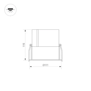 Светильник MS-ATLAS-BUILT-R112-35W Day4000 (WH-BK, 30 deg, 230V) (Arlight, IP20 Металл, 5 лет)