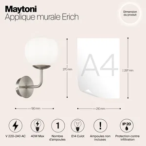 Настенный светильник (бра) Maytoni MOD221-WL-01-N