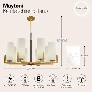 Подвесной светильник Maytoni MOD089PL-08BS
