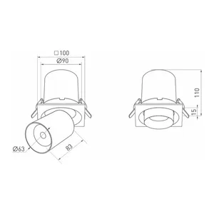 Светильник LGD-PULL-S100x100-10W White6000 (WH, 20 deg) (Arlight, IP20 Металл, 3 года)