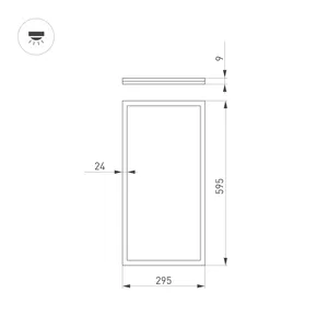 Светильник DL-INTENSO-S300x600-28W Warm3000 (WH, 120 deg, CRI90, 230V) (Arlight, IP40 Металл, 5 лет)