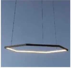 Светильник Шестигранник (RAL9005/300мм*6/LT70 — 4K/23,5W/120deg)