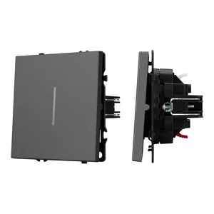 ARL NOBE Выключатель 1 кл подсветка софт-тач серый базальт SWT-MK01-SFPL-L-GR (250V, 10A) (Arlight, -)