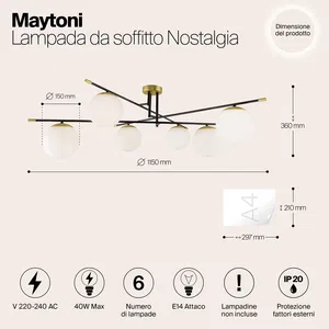 Потолочный светильник Maytoni MOD048CL-06G