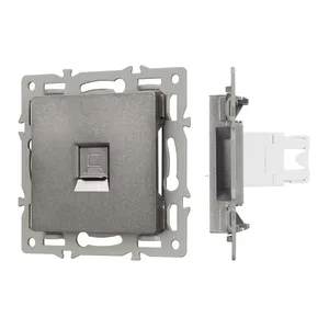 Механизм компьютерной розетки SCT-MPC1-PL-GR (RJ-45, CAT6) (Arlight, -)
