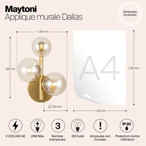 Настенный светильник (бра) Maytoni MOD545WL-03G