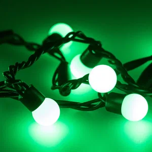 Светодиодная гирлянда ARD-BALL-CLASSIC-D17.5-10000-BLACK-100LED GREEN (230V, 7W) (Ardecoled, IP65)