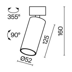 Потолочный светильник Technical C055CL-L12B3K-W-B