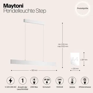 Подвесной светильник Maytoni P010PL-L23W