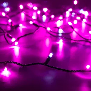 Светодиодная гирлянда ARD-STRING-CLASSIC-10000-BLACK-100LED-FLASH PINK (230V, 7W) (Ardecoled, IP65, 1 год)