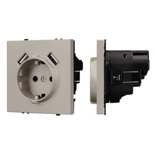 Механизм розетки с USB зарядкой SCT-NOBE-MUAA-SFPL-CA (230V, 16A) (Arlight, Кашемир)