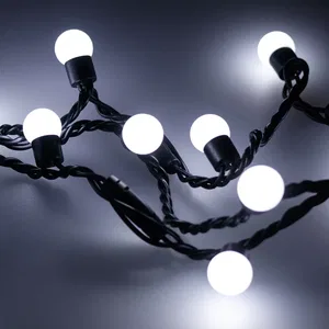 Светодиодная гирлянда ARD-BALL-CLASSIC-D17.5-10000-BLACK-100LED WHITE (230V, 7W) (Ardecoled, IP65)