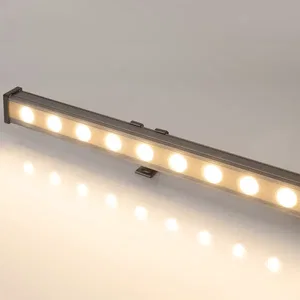 Линейный прожектор AR-LINE-1000-24W Warm3000 (GR, 15x60 deg, 230V) (Arlight, IP65 Металл, 3 года)