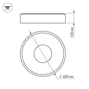 Светильник SP-TOR-RING-SURFACE-R600-42W Day4000 (WH, 120 deg) (Arlight, IP20 Металл, 3 года)