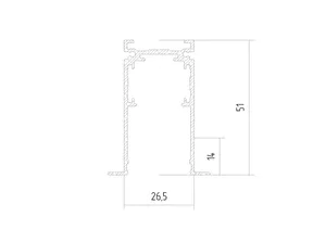 Magnet Ray Siva Alti 6063 MagLine IN (RAL9005/1250mm)