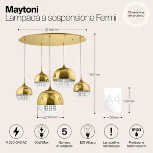 Подвесной светильник Maytoni P140-PL-170-5-G