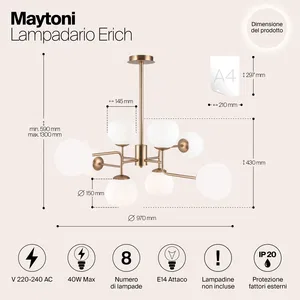 Подвесной светильник Maytoni MOD221-PL-08-G