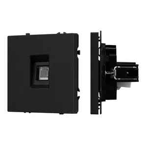 Механизм телефонной розетки SCT-NOBE-MTL1-SFPL-BK (RJ-11, 4C) (Arlight, Черный оникс)