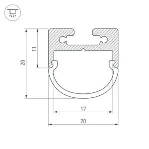 Экран SL-LINE-2011-2000 Round OPAL (Arlight, Пластик)