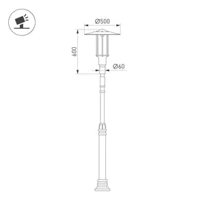 Светильник OXOR-SHADL-C-500x600-35W Day4000 (BK, 120 deg, 230V) IP65 Al (Arlight, IP65 Металл, 3 года)