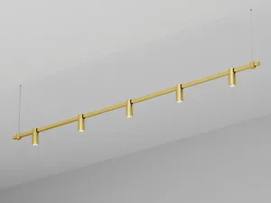 Подвесной светильник HOKASU PL9 (GOLD/2500mm – D55/140mm/4K/50W/38deg)
