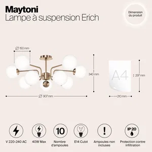 Подвесной светильник Maytoni MOD221PL-10G