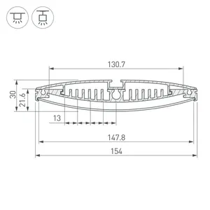 Профиль MULTI A-2000 ANOD (Arlight, Алюминий)